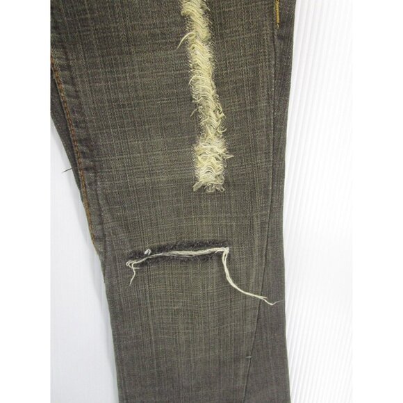 True Religion Jeans 24 Joey Flare Bell Bottoms Ripped Raw Hem Denim - Picture 4 of 14